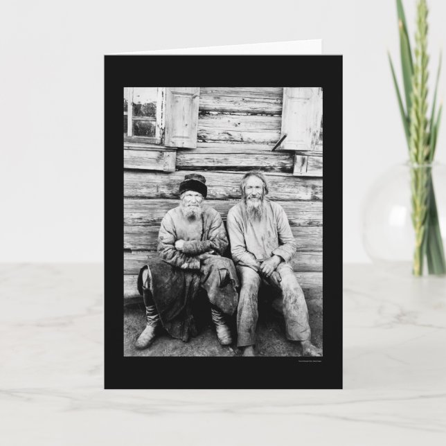 Russian Peasants Log Cabin 1895 Card (Front)