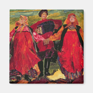 Russian Peasants Singing Magnet