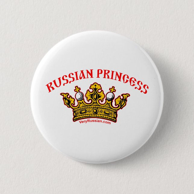 Russian Princess 6 Cm Round Badge (Front)