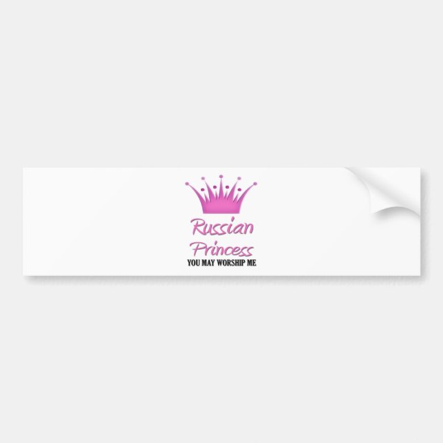 Russian Princess Bumper Sticker (Front)