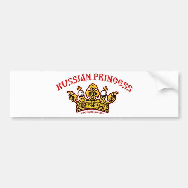 Russian Princess Bumper Sticker (Front)