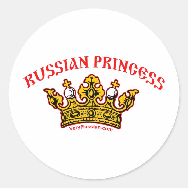 Russian Princess Classic Round Sticker (Front)