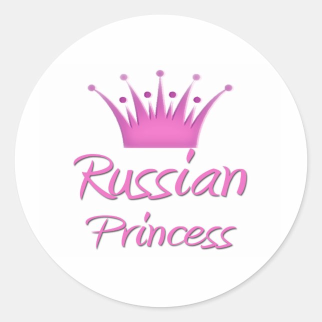 Russian Princess Classic Round Sticker (Front)
