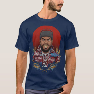 Russian Rapper Caricature Ushanka Grills T-Shirt