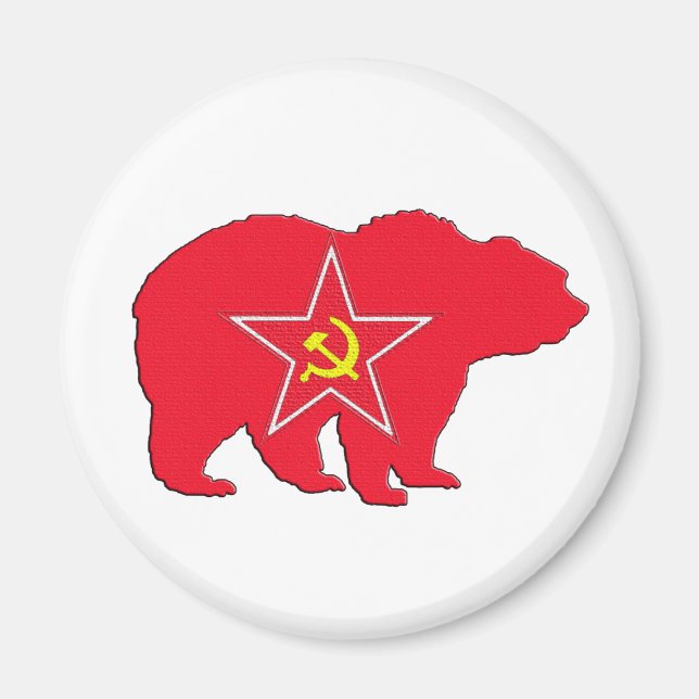 Russian red bear magnet (Front)
