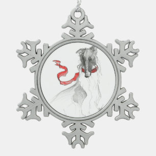 Russian Red Borzoi Ornament