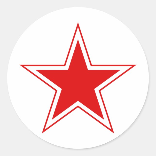 Russian Red Star Classic Round Sticker (Front)