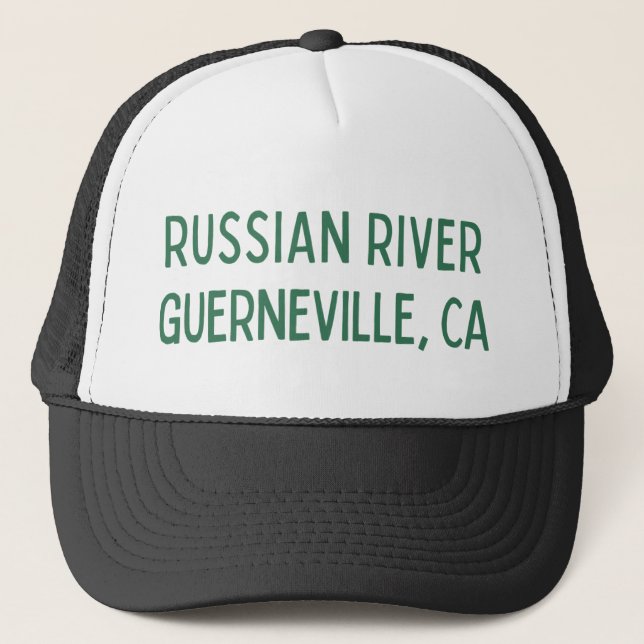 RUssian river, Guerneville, CA trucker hat (Front)