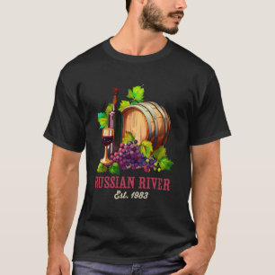 Russian River Sonoma California Vineyard Vintage W T-Shirt