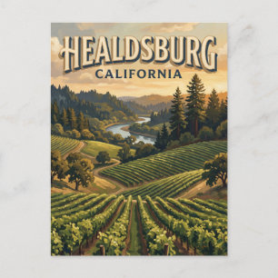 Russian River Valley Healdsburg California Postcard