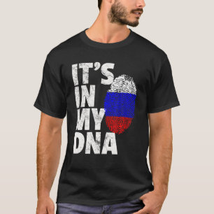 Russian Russia Flag IT's IN MY DNA Christmas Gift T-Shirt