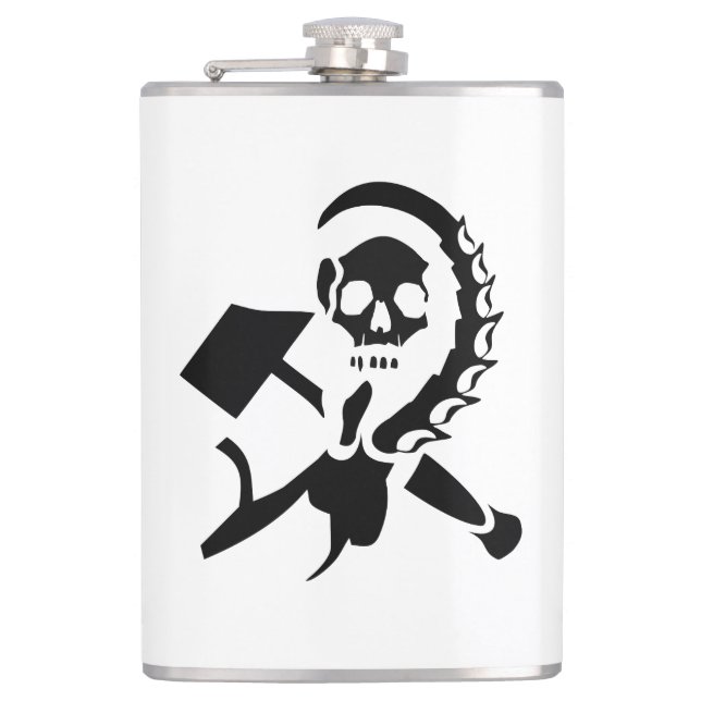 Russian Sickle and Hammer Evil Invasion Hip Flask (Front)