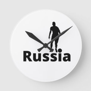 Russian soccer round clock