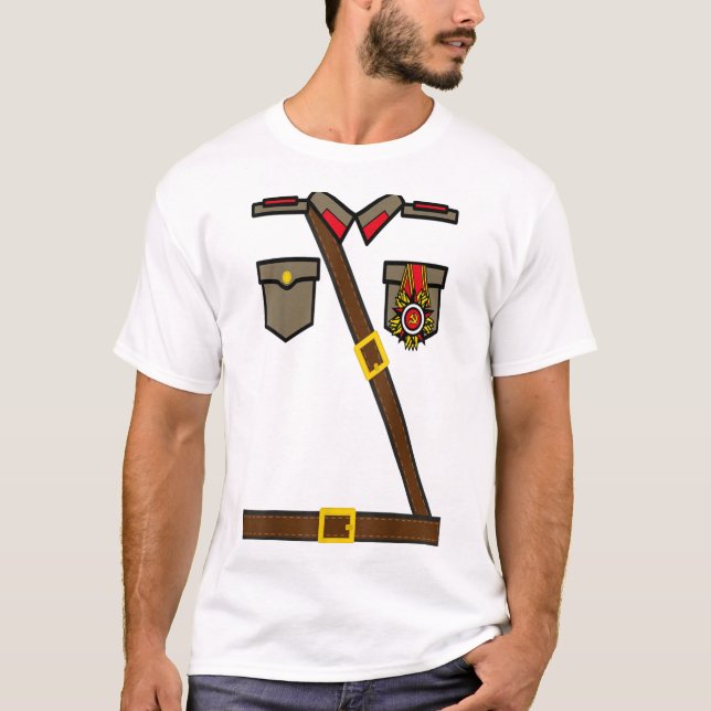 Russian Soldier Costume  USSR Communist Socialist T-Shirt (Front)