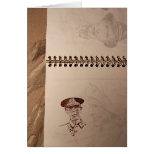 Russian Soldier Sketchbook Card