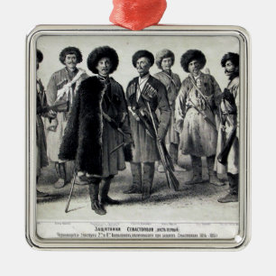 Russian Soldiers Metal Tree Decoration