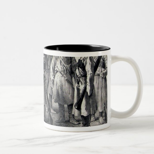 Russian Soldiers Two-Tone Coffee Mug (Right)