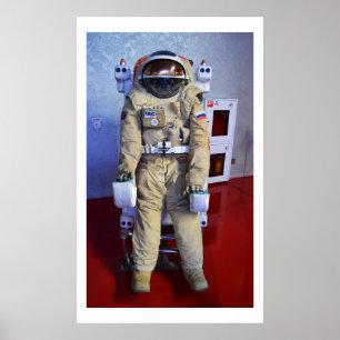 Russian space suit poster