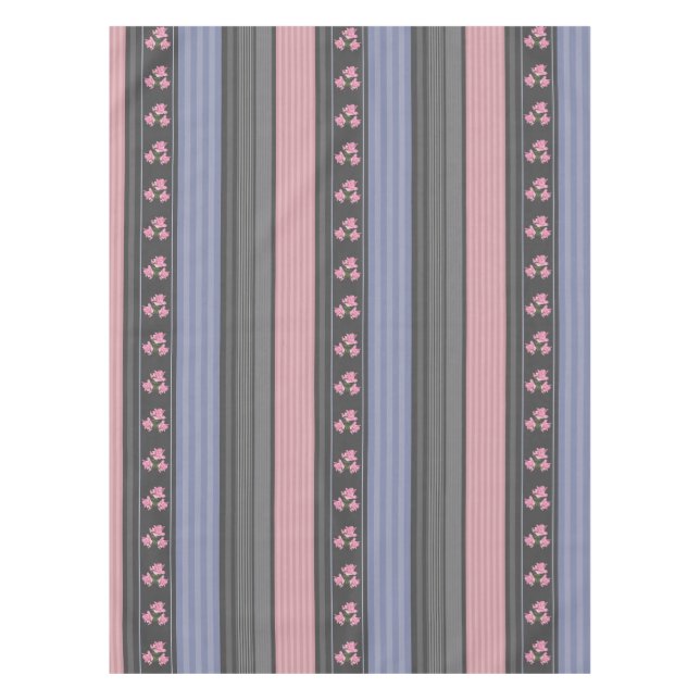 Russian, striped , patchwork tablecloth (Front)