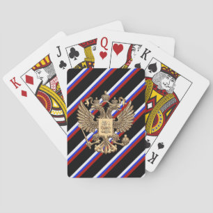 Russian stripes flag playing cards