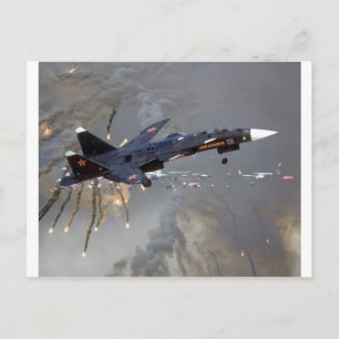 RUSSIAN SUKHOI SU-27 "FLANKER" POSTCARD
