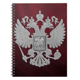 Russian symbol flag red notebook