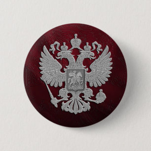 Russian symbol red flag 6 cm round badge