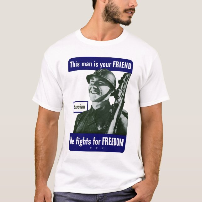 Russian -- This Man Is Your Friend T-Shirt (Front)
