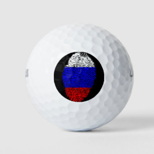Russian touch fingerprint flag golf balls