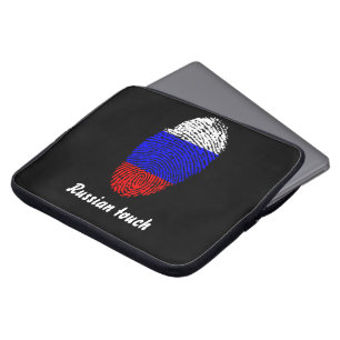 Russian touch fingerprint flag laptop sleeve