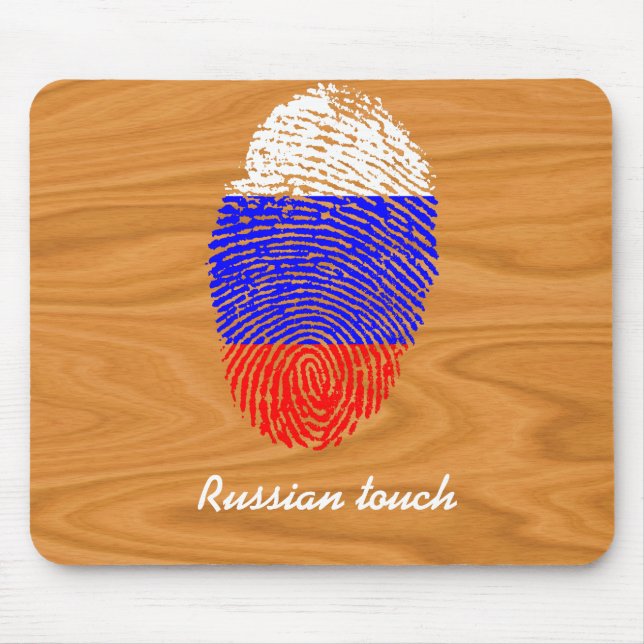 Russian touch fingerprint flag mouse mat (Front)
