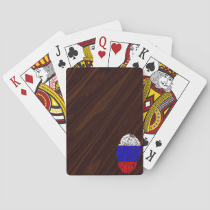Russian touch fingerprint flag playing cards