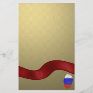 Russian touch fingerprint flag stationery
