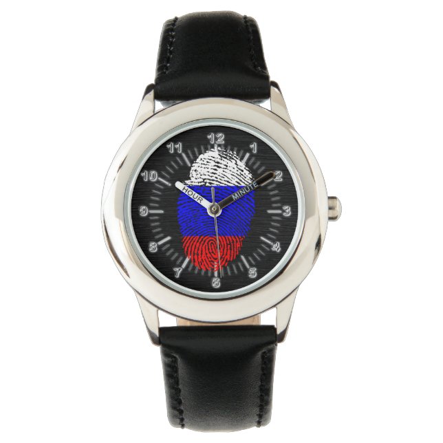 Russian touch fingerprint flag watch (Front)
