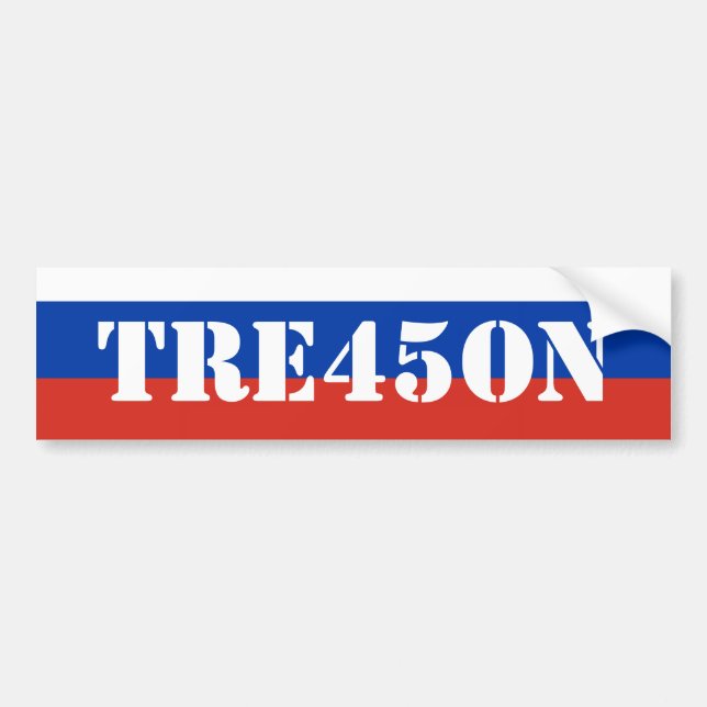 Russian Trump Treason 45 Bumper Sticker (Front)