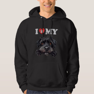 Russian Tsvetnaya Bolonka I Heart My Dog Funny Dog Hoodie