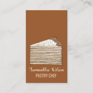 Russian Ukrainian Honey Cake Bakery Pastry Chef Business Card