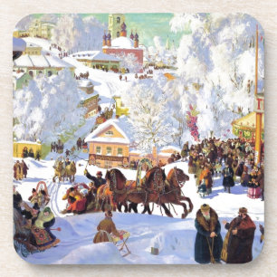 Russian Village in the Winter Coaster