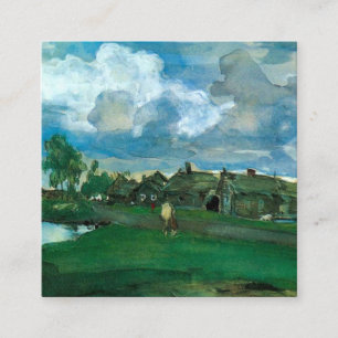 Russian Village Valentin Serov Enclosure Card