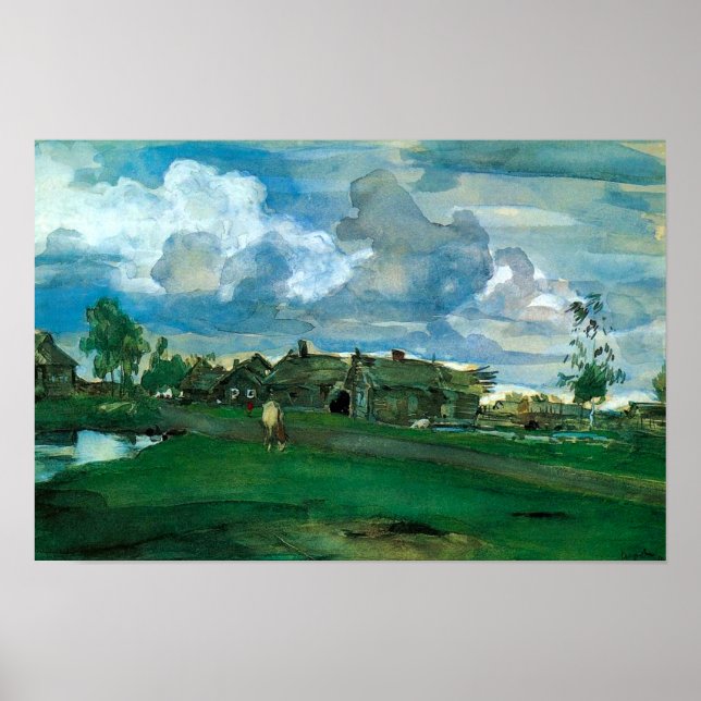 Russian Village Valentin Serov Poster (Front)