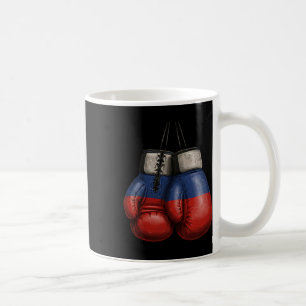 Russian Vintage Style Boxing Gloves With Russia Fl Coffee Mug