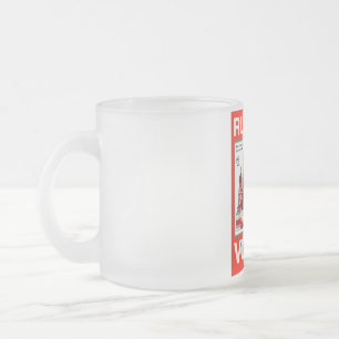 RUSSIAN VODKA FROSTED GLASS COFFEE MUG