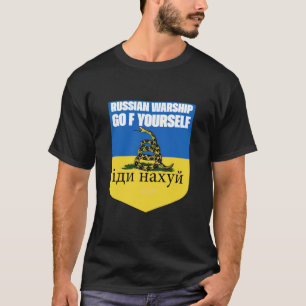 Russian Warship Go F Yourself Snake Flag T-Shir T-Shirt