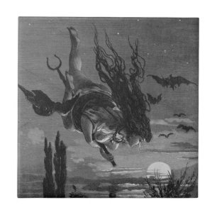 Russian Witch: Picturesque Russia Ceramic Tile