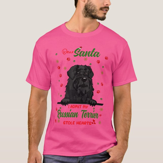 Russianerrier Dog Christmas Dog breed friend frien T-Shirt (Front)