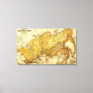 RussiaPanoramic MapRussia Canvas Print