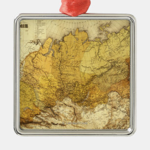RussiaPanoramic MapRussia Metal Tree Decoration