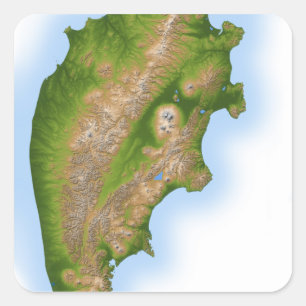 Russia's Kamchatka Peninsula Square Sticker