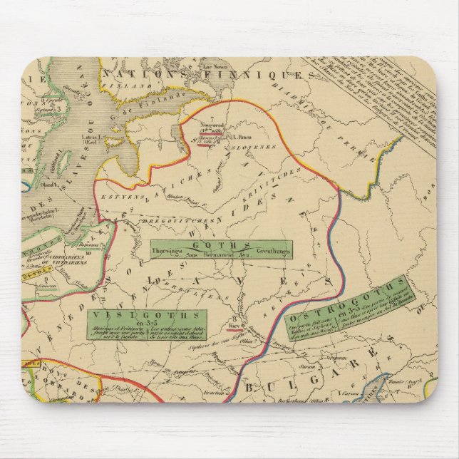 Russie, Suede, Norwege Mouse Mat (Front)