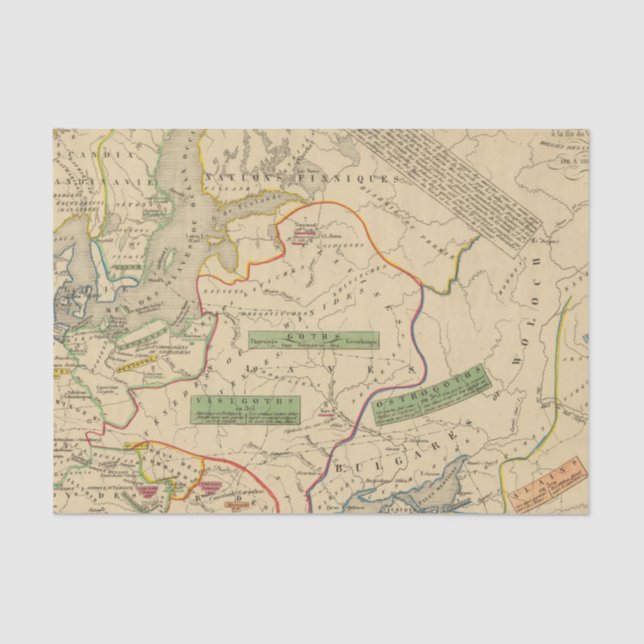 Russie, Suede, Norwege Tissue Paper (Front)